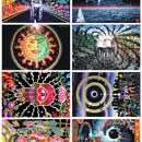 Set of 10 UV-Blacklight & Glow-In-The-Dark Posters